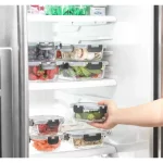 JoyFul 24-Piece Black Glass Storage Containers with Leakproof Lids Set