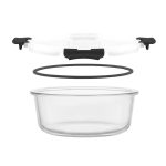 JoyFul 24-Piece Black Glass Storage Containers with Leakproof Lids Set