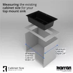 Drop-In Quartz Composite 33 in. 1-Hole Single Bowl Kitchen Sink in Black