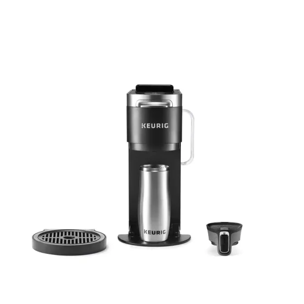 K Duo Plus 12-Cup Black Matte Single Serve and Carafe Coffee Maker