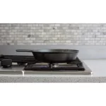 12 in. Cast Iron Skillet in Black with Pour Spout