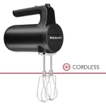 Cordless 7-Speed Black Matte Hand Mixer