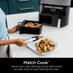 Foodi 6 qt. 5 in-1 2-Basket Black Air Fryer with DualZone Technology DZ090