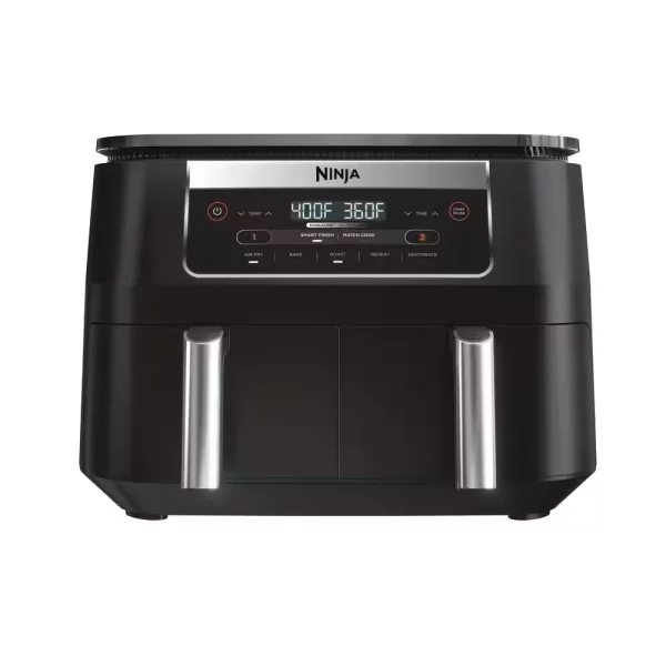 Foodi 6 qt. 5 in-1 2-Basket Black Air Fryer with DualZone Technology DZ090