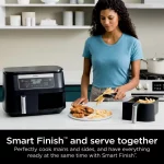 Foodi 6 qt. 5 in-1 2-Basket Black Air Fryer with DualZone Technology DZ090