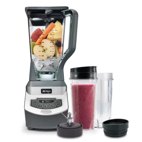 Nutri Ninja 72 oz. 3-Speed Black Professional Blender with 2 Single Serve Cups (BL660)
