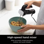 Foodi Power Mixer System, 5-Speed Black Immersion Blender and Hand Mixer CI101