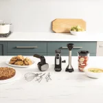 Foodi Power Mixer System, 5-Speed Black Immersion Blender and Hand Mixer CI101
