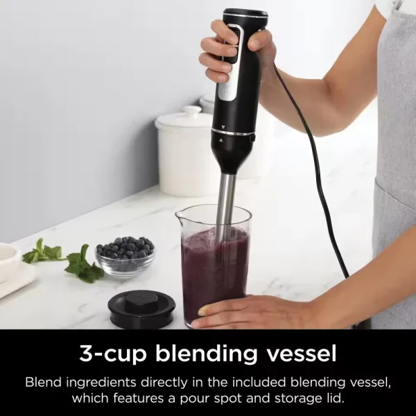 Foodi Power Mixer System, 5-Speed Black Immersion Blender and Hand Mixer CI101