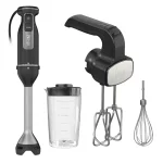 Foodi Power Mixer System, 5-Speed Black Immersion Blender and Hand Mixer CI101