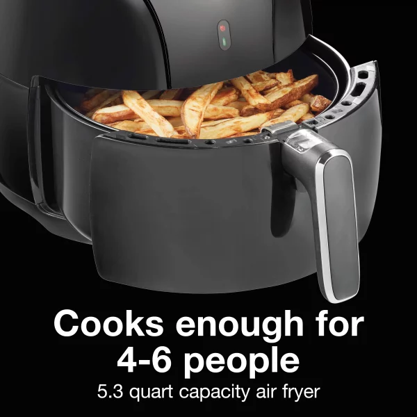 5.2 Qt. Black Air Fryer with 60-Minute Timer