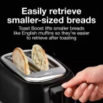 700-Watt 2-Slice Black Wide Slot Toaster