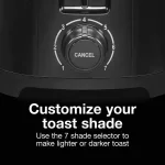 700-Watt 2-Slice Black Wide Slot Toaster