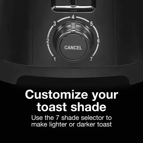 700-Watt 2-Slice Black Wide Slot Toaster