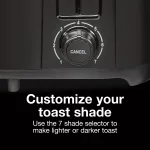 4-Slice Black Wide Slot Toaster with Crumb Tray and Automatic Shut-Off