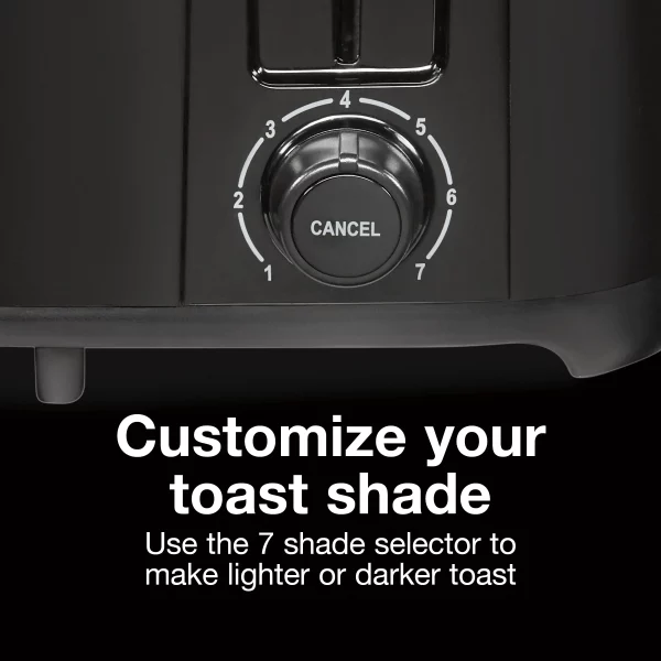 4-Slice Black Wide Slot Toaster with Crumb Tray and Automatic Shut-Off