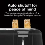 4-Slice Black Wide Slot Toaster with Crumb Tray and Automatic Shut-Off
