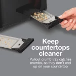4-Slice Black Wide Slot Toaster with Crumb Tray and Automatic Shut-Off
