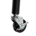 Black Kitchen Cart with Natural Wood Top