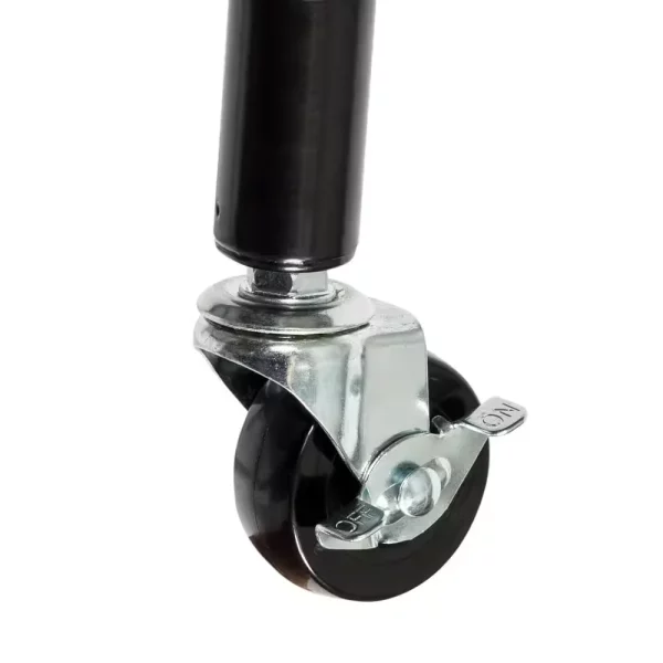 Black Kitchen Cart with Natural Wood Top