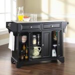 Lafayette Black Kitchen Island with Stainless Steel Top