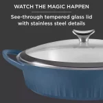 4 Qt. Cast Aluminum Braiser with Lid Blue