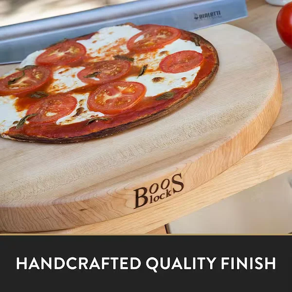 Block 18 in. x 18 in. Round Maple Wood Edge Grain Reversible Cutting Board