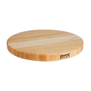 Block 18 in. x 18 in. Round Maple Wood Edge Grain Reversible Cutting Board