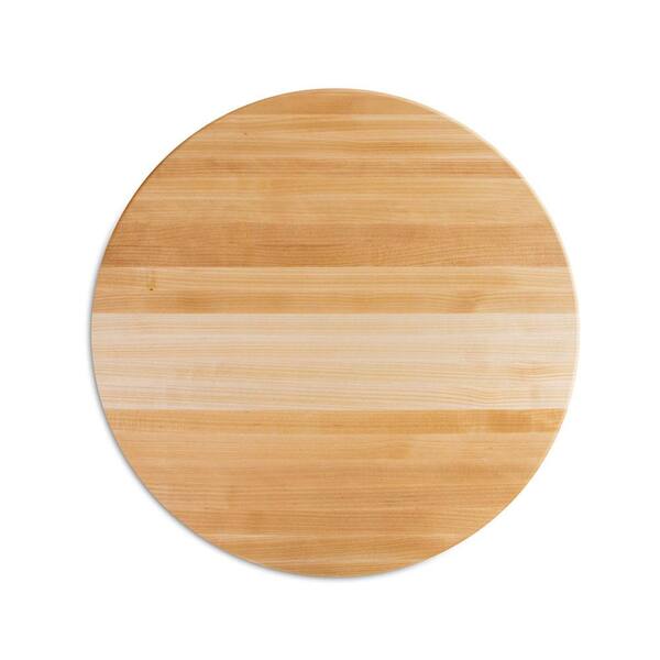 Block 18 in. x 18 in. Round Maple Wood Edge Grain Reversible Cutting Board