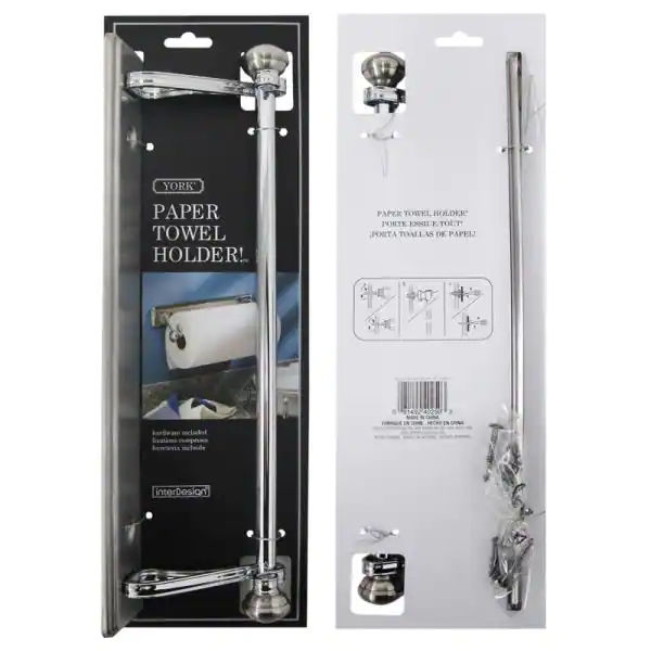 York Lyra Split Finish Steel Wall Mount Paper Towel Holder