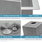 Siena Stainless Steel 16-Gauge 33 in. Single Bowl Drop-In Workstation Kitchen Sink
