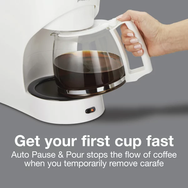 Proctor Silex 12 Cup Coffee Maker with Glass Carafe, Compatible with Smart Plugs, White, 43501PS