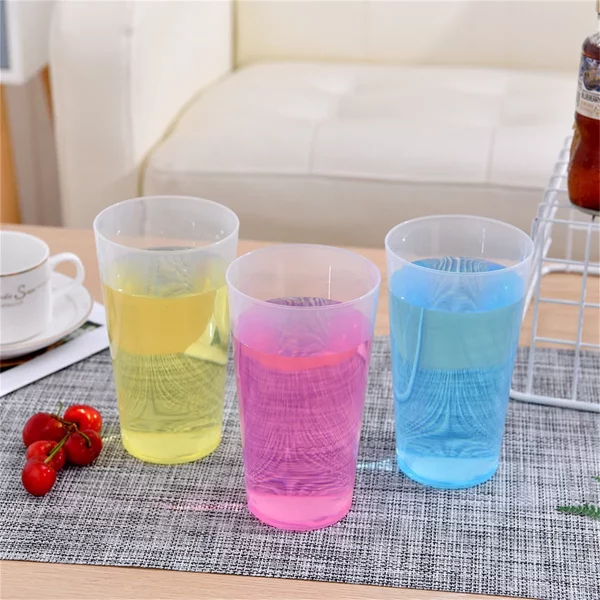 Casewin Plastic Glasses 530ml Stackable Set of 12, Dishwasher Safe Tumblers Cups Plastic Drinking Glasses, Water Juice Cocktail Glasses Camping Portable Cups Picnics BBQ’s Parties (Clear-12 Pack)