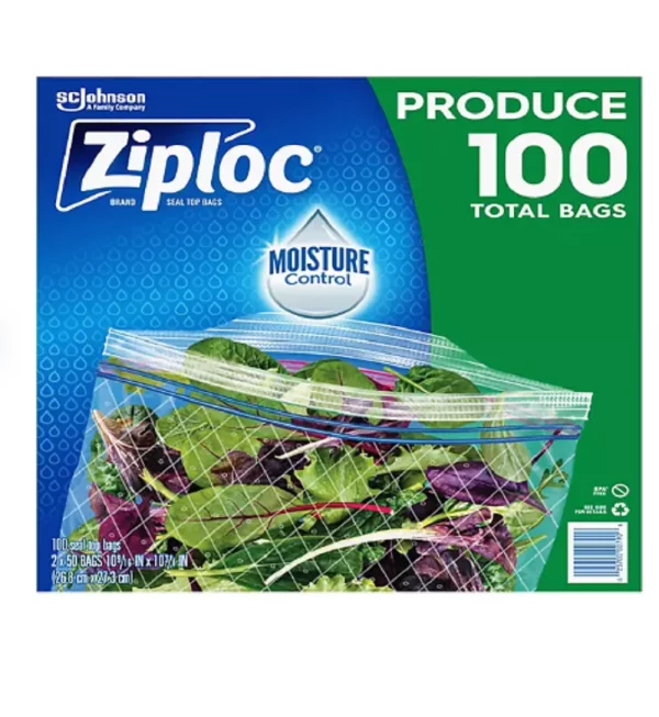 Ziploc Produce Bags w/ Seal Top (100 ct.)