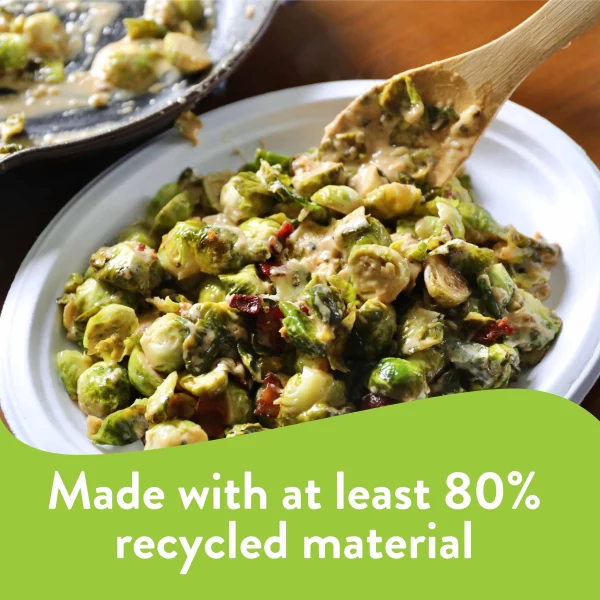 Chinet Classic® Premium Disposable Paper Platters, White, 12 ⅝ x 10", 30 Count