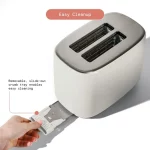 Beautiful 2-Slice Toaster with Touch-Activated Display, White Icing by Drew Barrymore