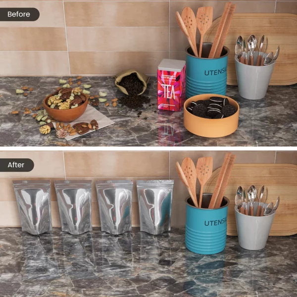 Wattne 150 Pack Mylar Bags for Food Storage with Oxygen Absorbers, Large Mylar Bags 1 Gallon 10x14, 7x11, 6x9, 4x6 (Silver)