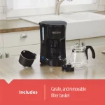 BLACK+DECKER 5-Cup* Coffee Maker, Compact Design, Black, CM0700B