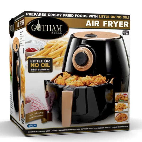 As Seen on TV Gotham Steel Air Fryer XL 3.8 Liter with Rapid Air Technology for Oil Free Healthy Cooking Adjustable Temperature Control with Auto Shutoff