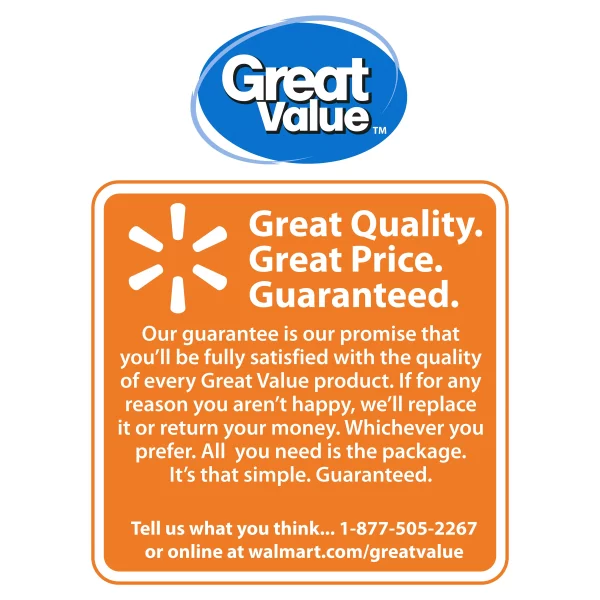 Great Value Uncoated, Microwave Safe, Disposable Paper Plates, 9", White, 100 Count