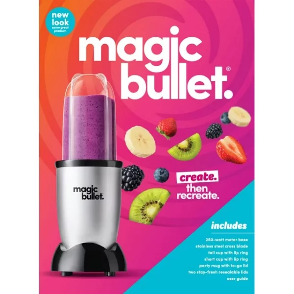Magic Bullet® 11 Piece Personal Blender MBR-1101 – Silver / Black