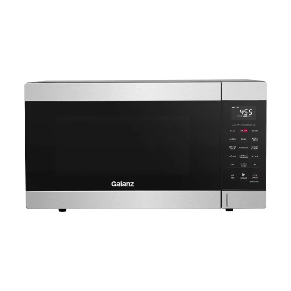 Galanz 1.2 Cu ft Air Fry + Sensor Cook Countertop Microwave Oven, 1000 Watts, Stainless Steel, New