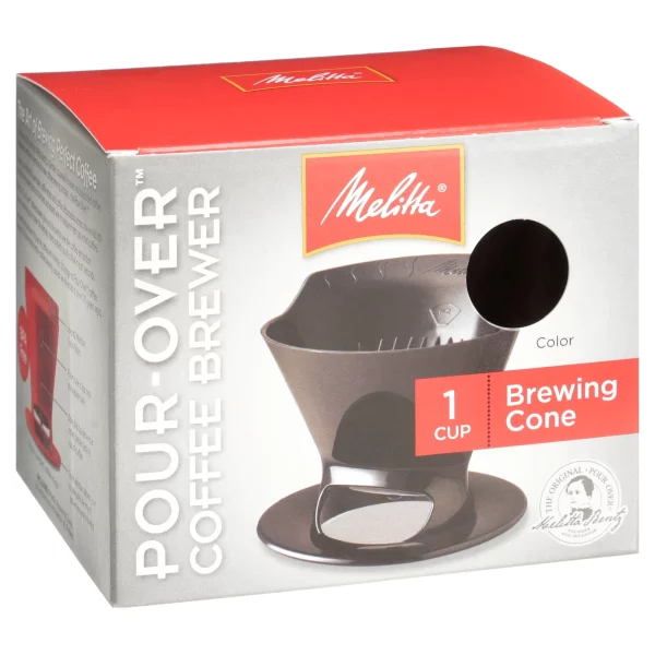 Melitta Pour-Over Filter Cone Coffeemaker - Black