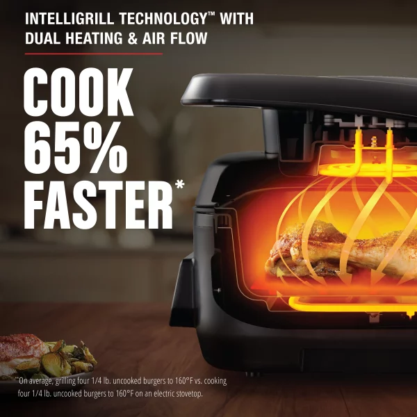 George Foreman Beyond Grill 7in1 Electric Indoor Grill and 6 Qt Air Fryer, Black, MCAFD800D