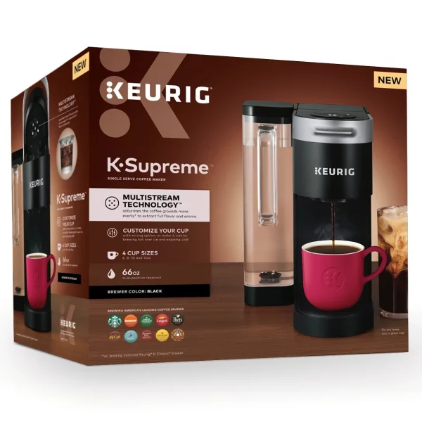 Keurig K-Supreme Single-Serve K-Cup Pod Coffee Maker, Black
