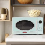 Nostalgia Retro 0.9 Cu. Ft. 800-Watt Countertop Microwave Oven, Aqua