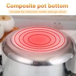 Aluminum Pressure Cooker Nonstick, 5L Pressure Canner with One-Hand Operating Safty Lid, Explosion-Proof Fast Cooking Pressure Cooker Cookware