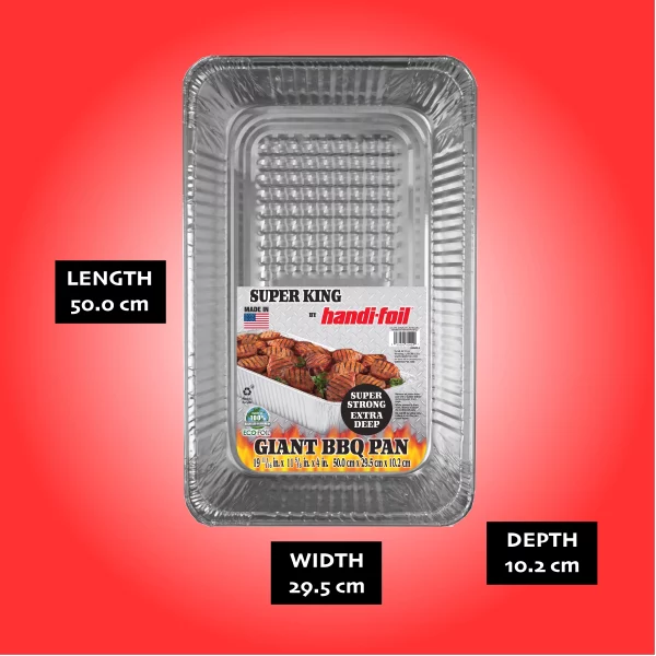 Handi-Foil Aluminum Super King Extra Deep BBQ & Pasta Pan, 1 Count