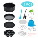 Lychee 12-Piece Air Fryer Accessory Set 3.8QT - 5.8QT