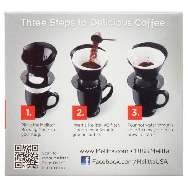 Melitta Pour-Over Filter Cone Coffeemaker - Black